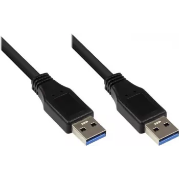 Good Connections USB 3.0 kabelis, Type-A vīrišķais uz Type-A vīrišķo, melns, 0,5 m 2712-S005