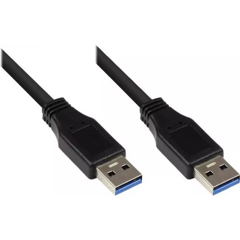 Good Connections USB 3.0 kabelis, Type-A vīrišķais uz Type-A vīrišķo, melns, 0,5 m 2712-S005