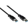 Good Connections USB 3.0 kabelis, Type-A vīrišķais uz Type-A vīrišķo, melns, 0,5 m 2712-S005