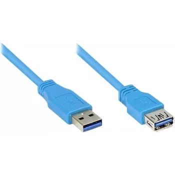 Good Connections USB 3.0 pagarinājuma kabelis Type-A vīrišķais uz Type-A sievišķo, zils, 1,8 m 2711-B02