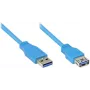 Good Connections USB 3.0 pagarinājuma kabelis Type-A vīrišķais uz Type-A sievišķo, zils, 1,8 m 2711-B02