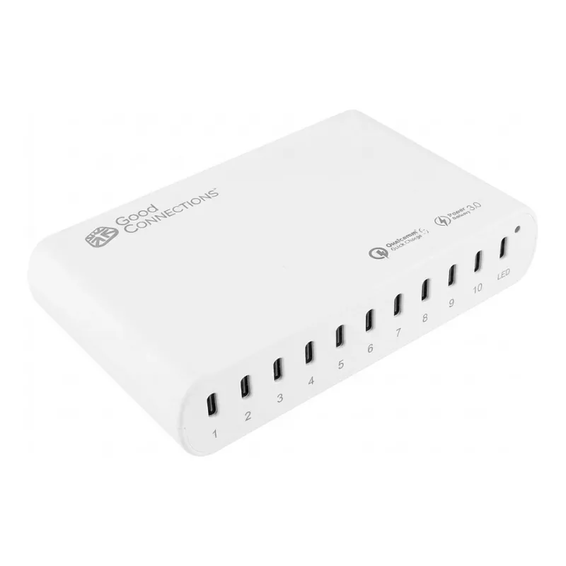 Good Connections USB Desktop Fast Charging Station 250W 10 Port
