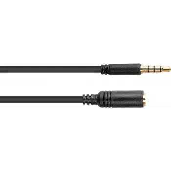 GoodConnections 3,5 mm 4 polu TRRS audio pagarinājuma kabelis, vīrišķais uz sievišķo, 3 m, melns AS-35V4B3