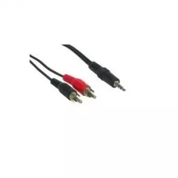 GoodConnections 3,5 mm stereo jack uz 2x RCA vīriešu audio kabelis 2,5 m melns AS-352C