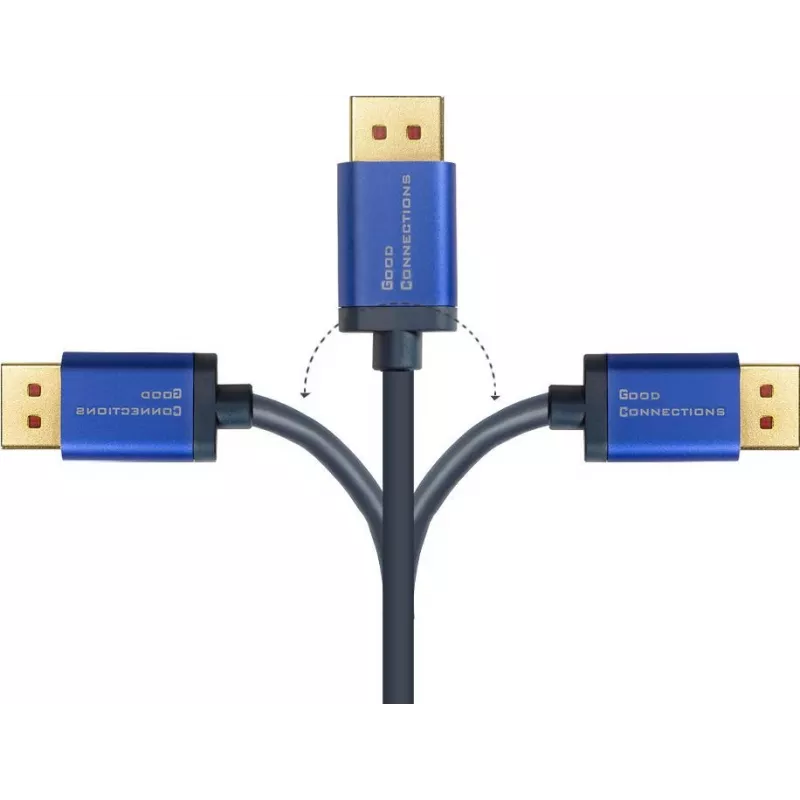 GoodConnections Alcasa 4824-SF010B Mini DisplayPort uz DisplayPort kabelis 1m zils 4K@60Hz