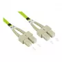 GoodConnections Alcasa LW-815SC5 optiskās šķiedras savienojuma kabelis 15 m LSZH OM5 divkanālu SC/SC zaļš