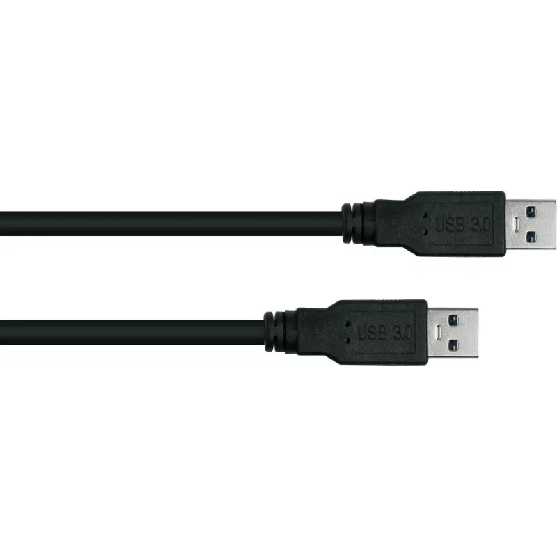 GoodConnections Alcasa UK30P-AA-030S USB 3.2 Gen 1 kabelis – USB-A uz USB-A, 3 m, melns