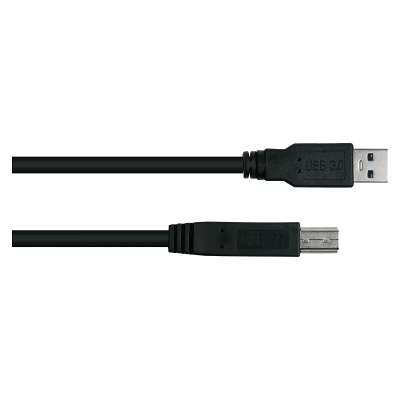 GoodConnections Alcasa UK30P-AB-005S USB 3.2 Gen 1 kabelis, USB-A uz USB-B, 0,5 m, melns