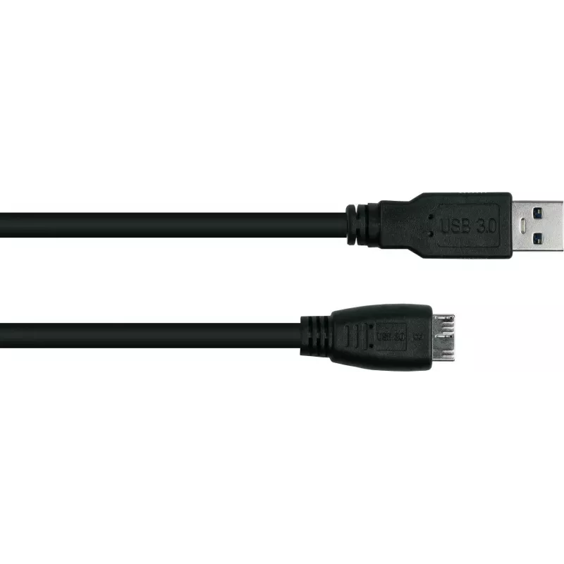 GoodConnections Alcasa UK30P-AMB-005S USB 3.2 Gen 1 kabelis, USB-A uz Micro-B, 0,5 m, melns
