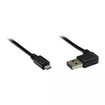 GoodConnections Alcasa USB 2.0 A uz Micro-B kabelis 2m, leņķveida, zeltīts