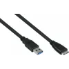 GoodConnections Alcasa USB 3.2 Gen 1 kabelis, USB-A uz Micro-B, 1,8 m, melns