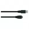 GoodConnections Alcasa USB 3.2 Gen 1 kabelis, USB-A uz Micro-B, 1,8 m, melns