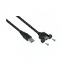 GoodConnections Alcasa USB 3.2 Gen 1 pagarinātājkabelis, USB-A vīrietis uz USB-A vīrietis, 2 m, melns
