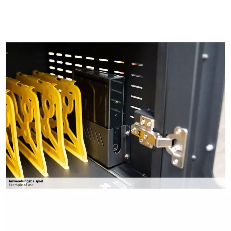 GoodConnections ANTARES PRO N24C Notebook uzlādes ratiņi līdz 15.6 collu klēpjdatoriem, USB-C 65W PD 3.0, UVC dezinfekcija, melns
