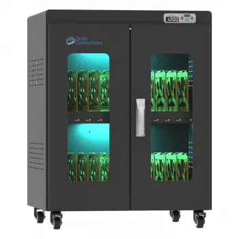 GoodConnections ANTARES PRO N24C Notebook uzlādes ratiņi līdz 15.6 collu klēpjdatoriem, USB-C 65W PD 3.0, UVC dezinfekcija, melns