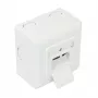 GoodConnections Cat.6 tīkla ligzda, 2xRJ45, ekranēta, virsmas montāža, vertikāla kabeļa ievade, signālbaltā RAL9003 (GC-N0026)