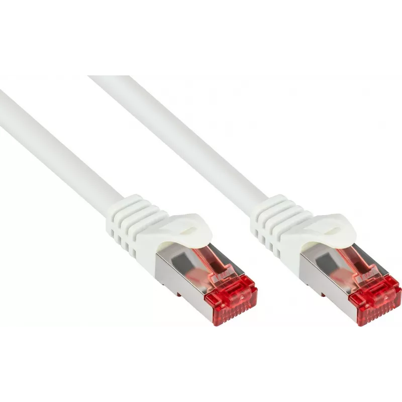 GoodConnections Cat.6 S/FTP ielāpu kabelis ar aizsargapvalku, PiMF, PVC, 250MHz, balts, 20m (8060-200W)