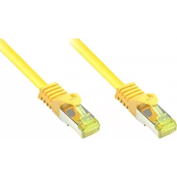 GoodConnections Cat.7 RJ45 komutācijas kabelis - 25 m, dzeltens, S/FTP PiMF, bez halogēna, 600 MHz (8070R-250Y)