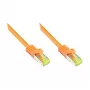 GoodConnections Cat.7 S/FTP RJ45 ielāpu kabelis ar Snagless Boot (RNS®), 600MHz, LSZH, oranžs, 15m