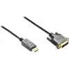 GoodConnections DisplayPort uz DVI-D 24+1 savienojuma kabelis - 24K zeltīti kontakti - OFC - Melns - 5m