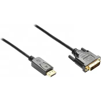 GoodConnections DisplayPort uz DVI-D 24+1 savienojuma kabelis - 24K zeltīti kontakti - OFC - Melns - 5m