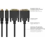 GoodConnections DisplayPort uz DVI-D 24+1 savienojuma kabelis - 24K zeltīti kontakti - OFC - Melns - 5m