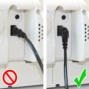 GoodConnections Eiropas strāvas kabelis, Europlug uz IEC C7 Figure-8, abi savienotāji 90° leņķī, balts, 1,5 m (1550-ZW015W)