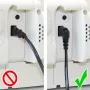 GoodConnections Eiropas strāvas kabelis, Europlug uz IEC C7 Figure-8, abi savienotāji 90° leņķī, balts, 1,5 m (1550-ZW015W)
