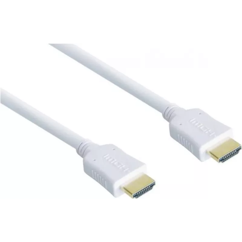 GoodConnections High-Speed HDMI kabelis ar Ethernet - Apzeltīti savienotāji - Balts - 1,5 m