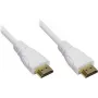 GoodConnections High-Speed HDMI kabelis ar Ethernet - Apzeltīti savienotāji - Balts - 1,5 m