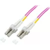GoodConnections LC/LC Duplex OM4 daudzmodu optiskās šķiedras savienojuma kabelis, 2 m, akvamarīna, LSZH LW-802LC4