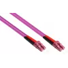 GoodConnections LC/LC Duplex OM4 daudzmodu optiskās šķiedras savienojuma kabelis, 2 m, akvamarīna, LSZH LW-802LC4