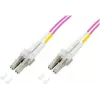 GoodConnections LC/LC Duplex OM4 daudzmodu optiskās šķiedras savienojuma kabelis, 2 m, akvamarīna, LSZH LW-802LC4