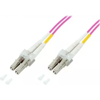 GoodConnections LC/LC Duplex OM4 daudzmodu optiskās šķiedras savienojuma kabelis, 2 m, akvamarīna, LSZH LW-802LC4