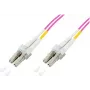 GoodConnections LC/LC Duplex OM4 daudzmodu optiskās šķiedras savienojuma kabelis, 2 m, akvamarīna, LSZH LW-802LC4
