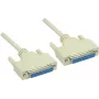GoodConnections nulmodema kabelis DB25 ligzda uz DB25 ligzda 1,8m pelēks RS-232 seriālais krustsavienotais 4030