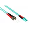 GoodConnections OM3 dupleksā daudzmodu šķiedras savienojuma kabelis LC/ST, 50/125, LSZH, maināma polaritāte, 1m