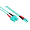 GoodConnections OM3 Dupleksais Daudzmodu Šķiedras Patch Kabelis SC uz LC, 50/125 µm, 1m, LSZH Aqua LW-801LS3