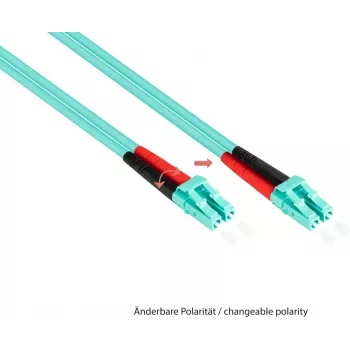 GoodConnections OM3 Dupleksais Daudzmodu Šķiedras Patch Kabelis SC uz LC, 50/125 µm, 1m, LSZH Aqua LW-801LS3