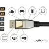 GoodConnections PREMIUM DisplayPort 2.0 kabelis, 54 Gbit/s, UHBR 13.5, 4K @240Hz / 8K @60Hz, pilnmetāla savienotāji, varš (DP20-PY020)