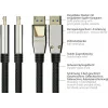GoodConnections PREMIUM DisplayPort 2.0 kabelis, 54 Gbit/s, UHBR 13.5, 4K @240Hz / 8K @60Hz, pilnmetāla savienotāji, varš (DP20-PY020)