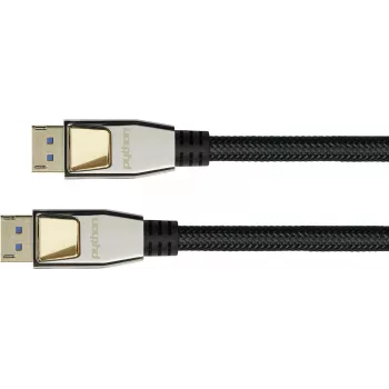 GoodConnections PREMIUM DisplayPort 2.0 kabelis, 54 Gbit/s, UHBR 13.5, 4K @240Hz / 8K @60Hz, pilnmetāla savienotāji, varš (DP20-PY020)