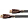 GoodConnections PYTHON sērijas ātrgaitas HDMI kabelis ar Ethernet, 4K UHD 60Hz, 18Gbps, zelta pārklājums, neilona pinums, 3m, melns (GC-M0018)