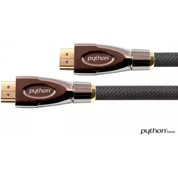 GoodConnections PYTHON sērijas ātrgaitas HDMI kabelis ar Ethernet, 4K UHD 60Hz, 18Gbps, zelta pārklājums, neilona pinums, 3m, melns (GC-M0018)