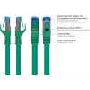 GoodConnections RNS® Cat. 6A S/FTP halogenu nesaturošs savienojuma kabelis ar fiksatora aizsardzību, 3 m, zaļš