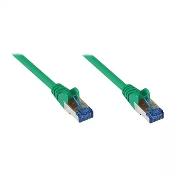 GoodConnections RNS® Cat. 6A S/FTP halogenu nesaturošs savienojuma kabelis ar fiksatora aizsardzību, 3 m, zaļš