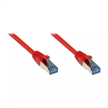 GoodConnections RNS® Cat.6A S/FTP savienojuma kabelis ar fiksatora aizsardzību, 10m, sarkans, bez halogēna