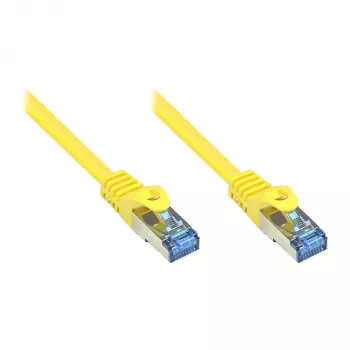 GoodConnections RNS® Cat. 6A S/FTP PiMF bezhalogēna komutācijas kabelis ar fiksatora aizsardzību, 500 MHz, dzeltens, 15 m (8060-H150Y)