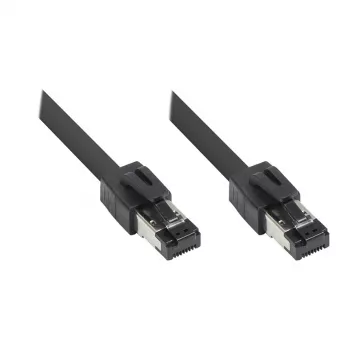 GoodConnections RNS® Cat.8.1 S/FTP Patch Cable, 0.5m, Black, LSZH, 40Gbit/s, 2000MHz