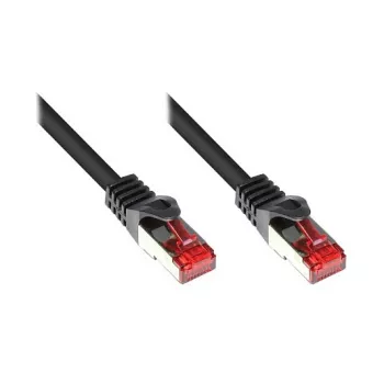 GoodConnections RNS® patch kabelis ar fiksatora aizsardzību, Cat. 6, S/FTP, PiMF, PVC, 250 MHz, melns, 20 m